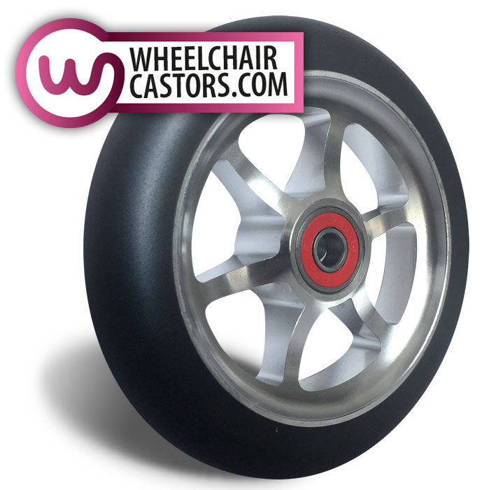 Wheelchair Castors silver 5 inch 120mm
