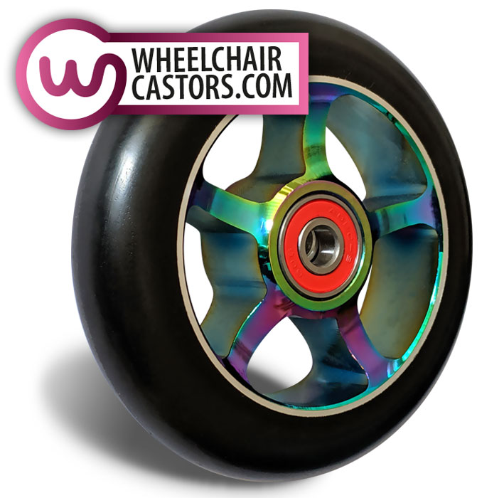 Wheelchair Castors 4 inch 100mm rainblow